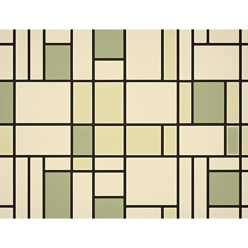 Jeté Mondrian, L 60 po x L 80 po, Vert/rouge