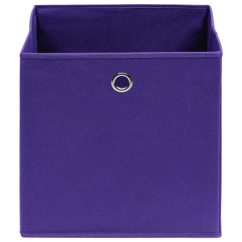 Rebrilliant Fabric Decorative Bin, 32cm H x 32cm W x 32cm D, Purple