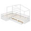 Lit plateforme House avec trois tiroirs de rangement-413176527