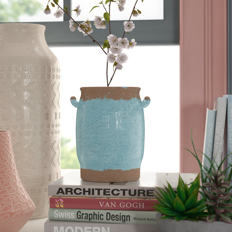 Daria Handmade Ceramic Table Vase, 12" H x 10" W x 8" D