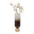 Glass and Aluminum Pillar Holders with Sculpted Bases and Modern Cylindrical Design, Contemporary Sleek Decorative Accents for Stylish Interiors, Set of 2-2088859019