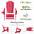 Outdoor Adirondack Chair Set Weather-Resistant HDPE Foldable Patio Chair Fire Pit Chair with Cup Holder-514329310