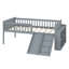 Structure de lit plateforme avec tablette de rangement, glissoire, échelle et barrière de sécurité-1452005372