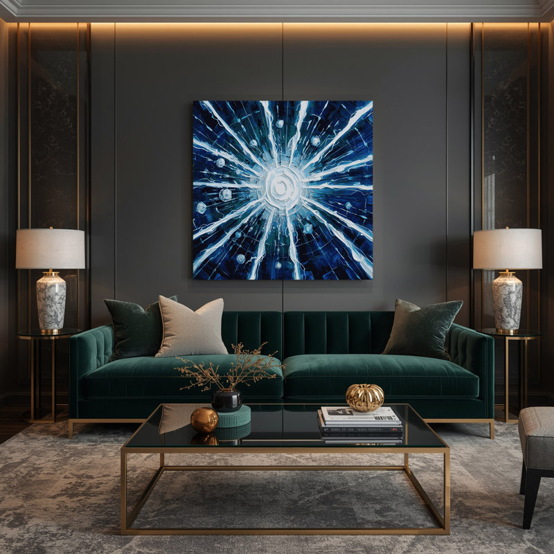 Art mural sur toile bleue Sci Fi Energy