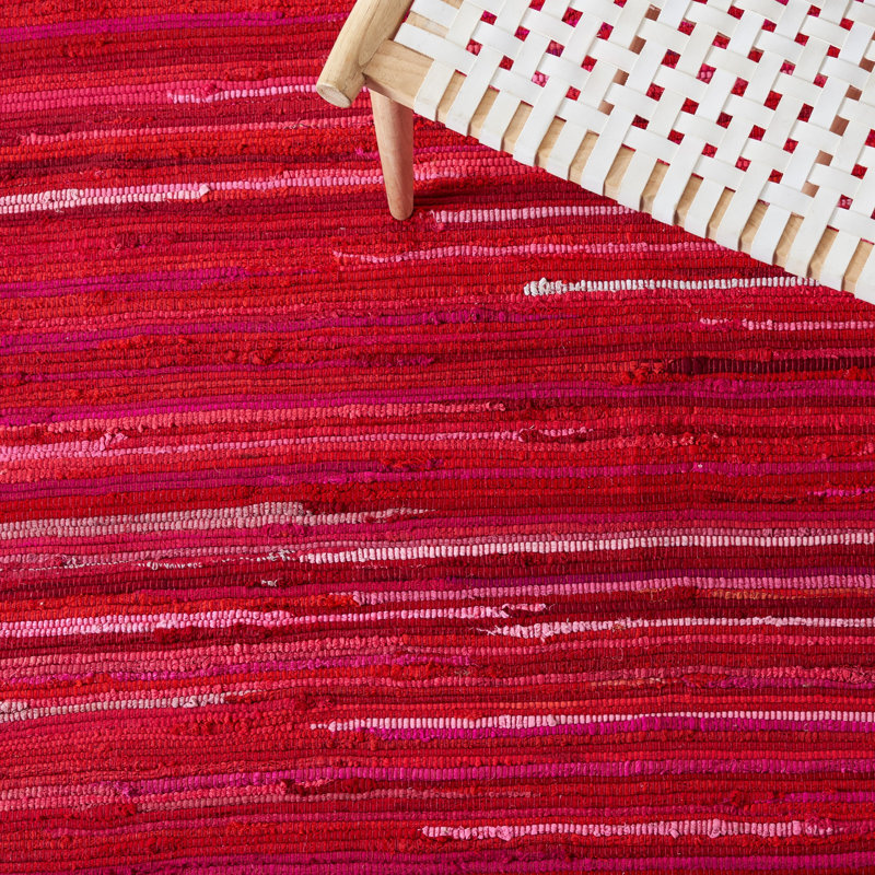 Nidhi Rag Rug Hand Woven Cotton Striped Rug, Rectangle 2'6" x 4'