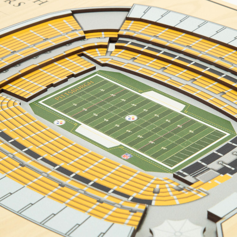 Art mural NFL 5 couches Stadiumview, Steelers de Pittsburgh, Bleu sarcelle