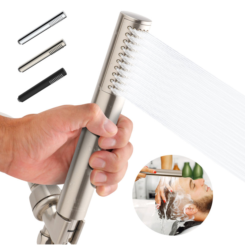 High Pressure Shower Head Handheld Shower Head Brushed Nickel Shower Wand, Modern Design Showerhead Sprayer 2" Face