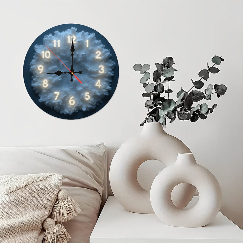 Horloge murale en forme de nuage
