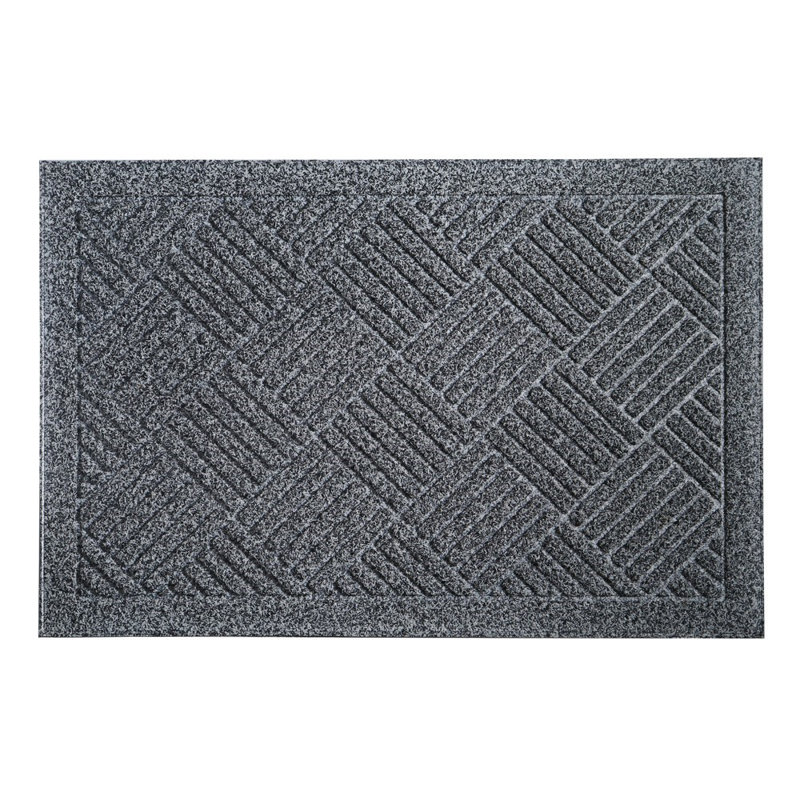 Geometric Outdoor Doormat, Grey