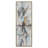 Modern Large Set of Three, Abstract Design, Canvas and Pine Wood, Multi-Colored