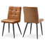 Ensemble de 2 chaises de salle à manger, chaise de cuisine en similicuir, pieds en métal-296520793