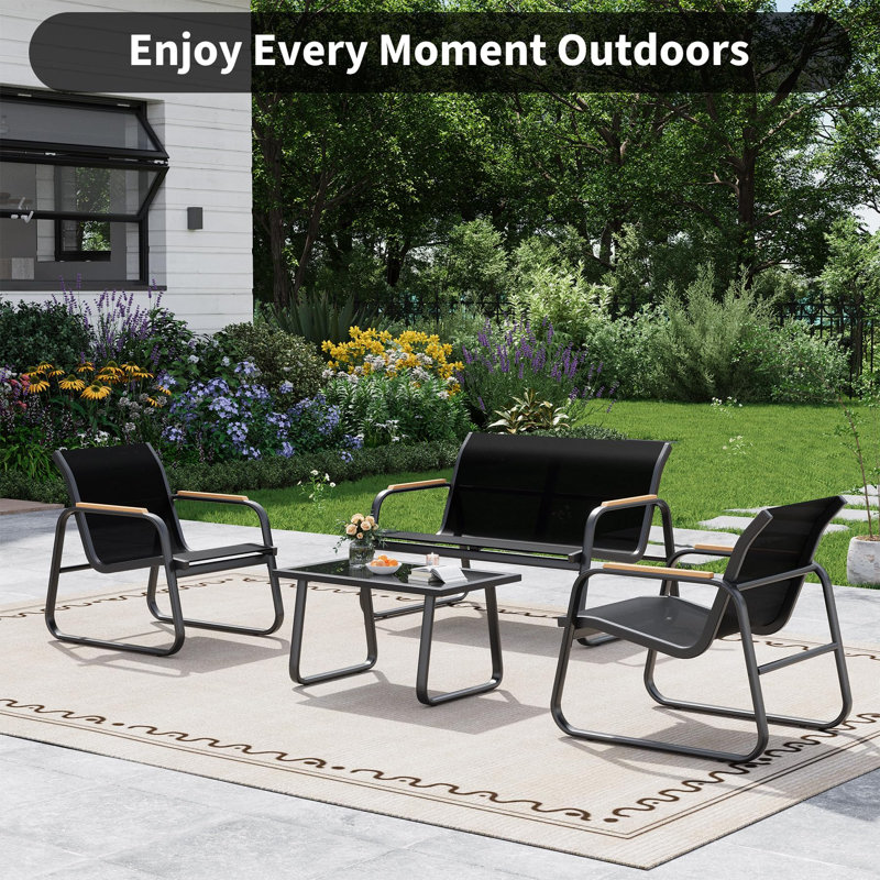 112cm Wide Patio Sectional Set