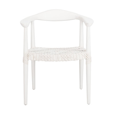 Kazbah Genuine Leather Mahogany Armchair