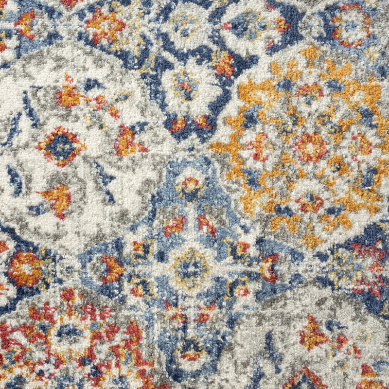 Tapis oriental bleu marine Adriana, Rectangle 2 pi x 3 pi, Navy