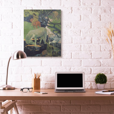 « horse baining native figures classic » par paul gauguin-reproduction d’art