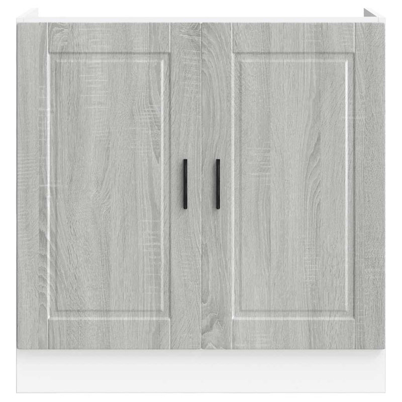 Latitude Run Kitchen Corner Base Cabinet Porto Smoked Oak Engineered Wood, 80 x 46 x 81.5 cm, Grey Sonoma