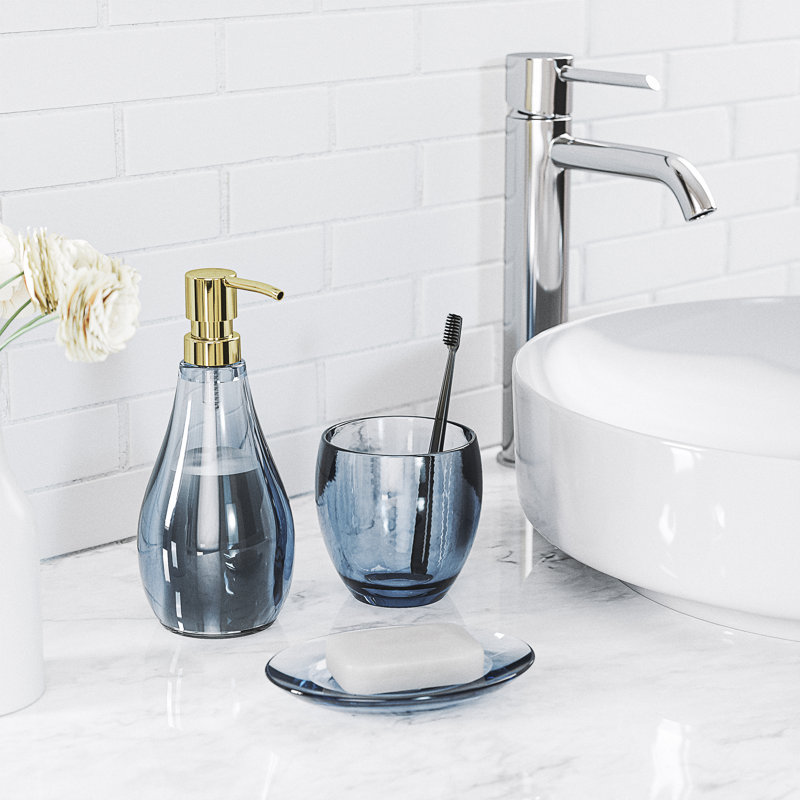 Denim Blue Acrylic Recessed Soap Dish