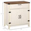 Buffet Farmhouse, armoire de cuisine rustique à 2 portes de grange, armoire d'appoint avec rangement pour le salon