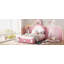 Lit plateforme simple tapissier avec tête de lit en forme de lapin-1274848090