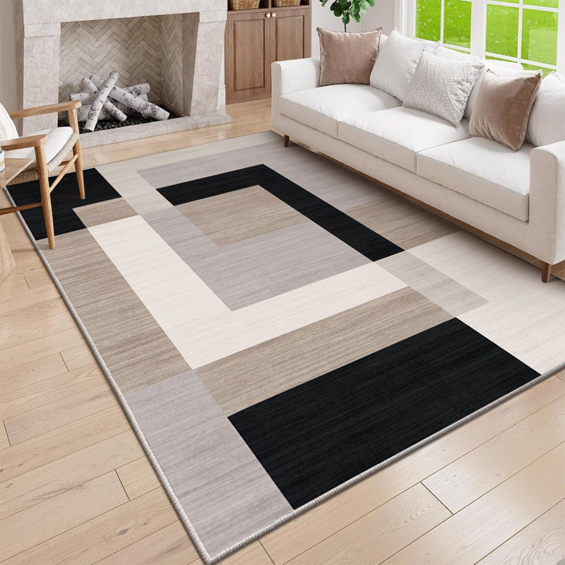 Oriental Machine Tufted Shag Area Rug, Rectangle 200 x 290 cm