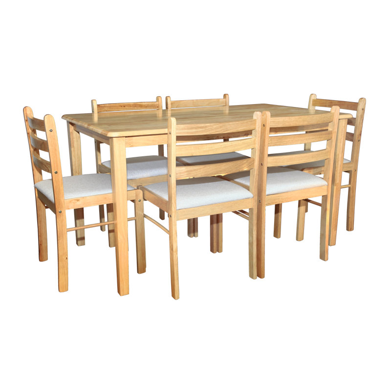 Callaway Solid Wood Dining Table, Light Brown, H75 x L137 x W82cm