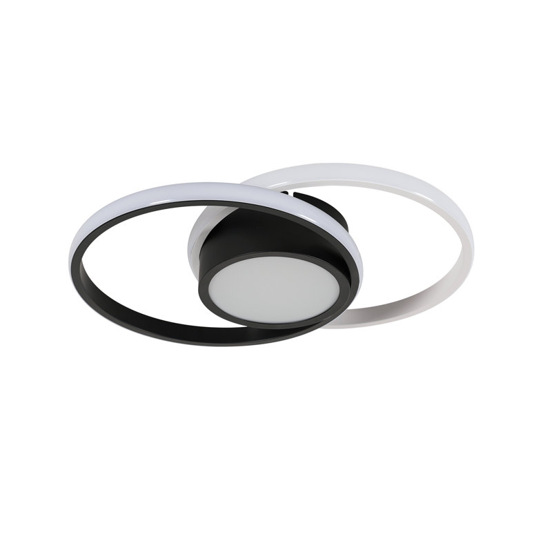 Modern Double Round 40CM LED Flush Mount Ceiling Light, 6500 Kelvins