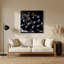 Art mural en métal Fruit prune noire et grise-457386915