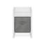 Table de bout Viola, table d'appoint avec bacs de rangement, blanc / gris clair