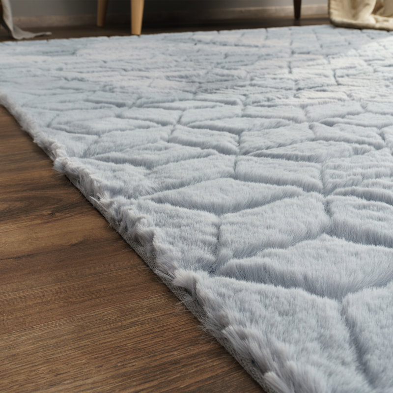 Pranvi Rectangle Dhurrie, Light Grey, Rectangular 60cm x 100cm