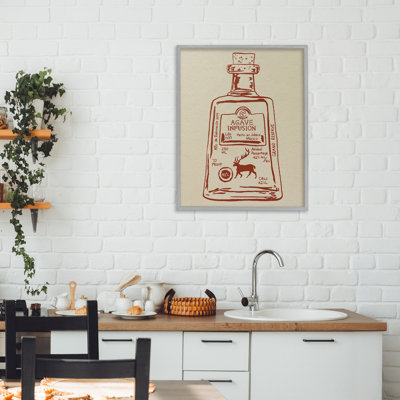 Giclée encadrée d'essence de liqueur simple, design par Melissa Wang