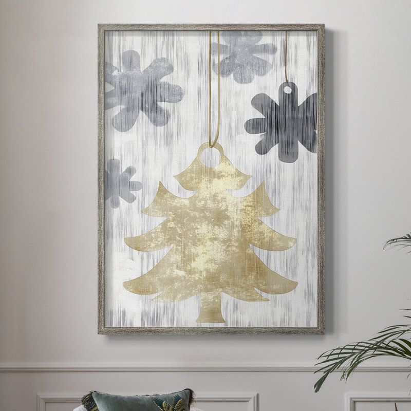 «Christmas Holiday Art», reproduction encadrée CECV - bois massif, H 30 po x l 24 po
