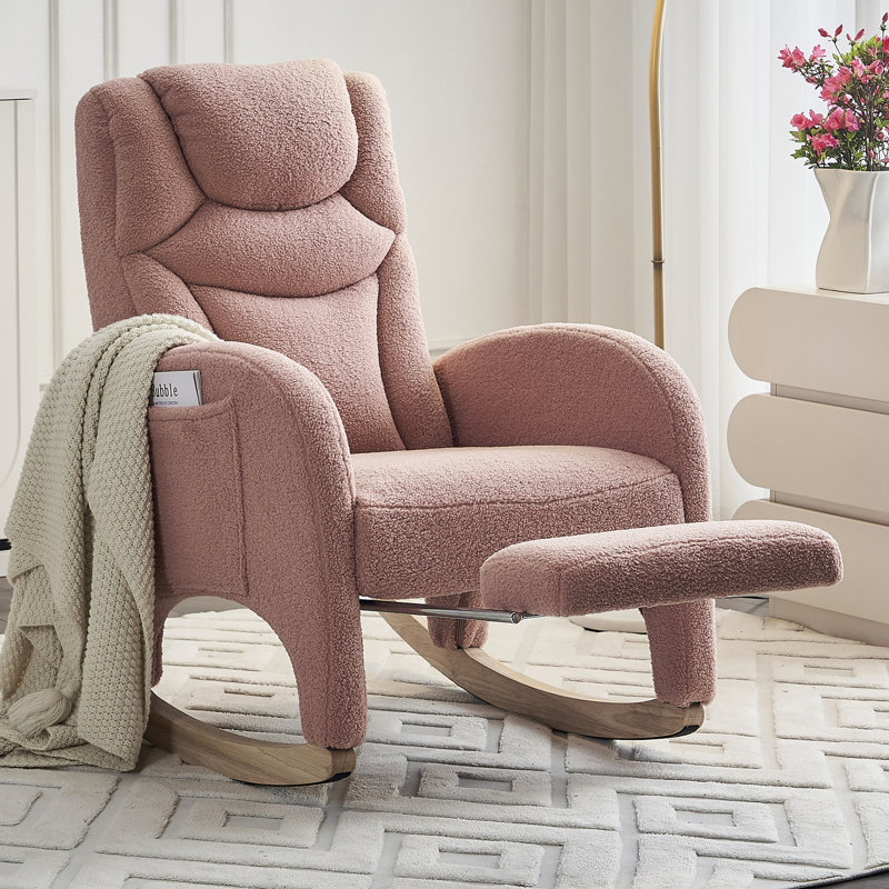 Chaise berçante Teddy, Rose