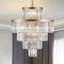 Lustre en cristal doré de luxe