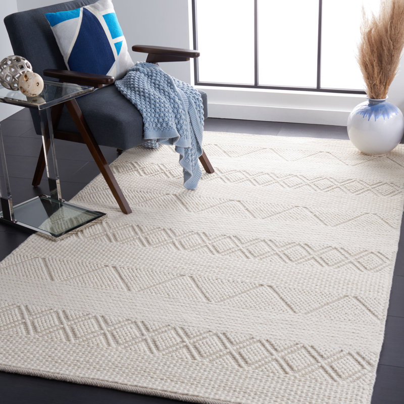 Tapis Natura en ivoire, Rectangle 5 pi x 8 pi