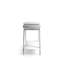 Canapé 2 pièces blanc de style contemporain avec cadre chromé ultrabrillant