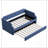Upholstered Daybed With Trundle And Wood Slat Support, Combining Classic Design And Comfortable Sleeping For Guests