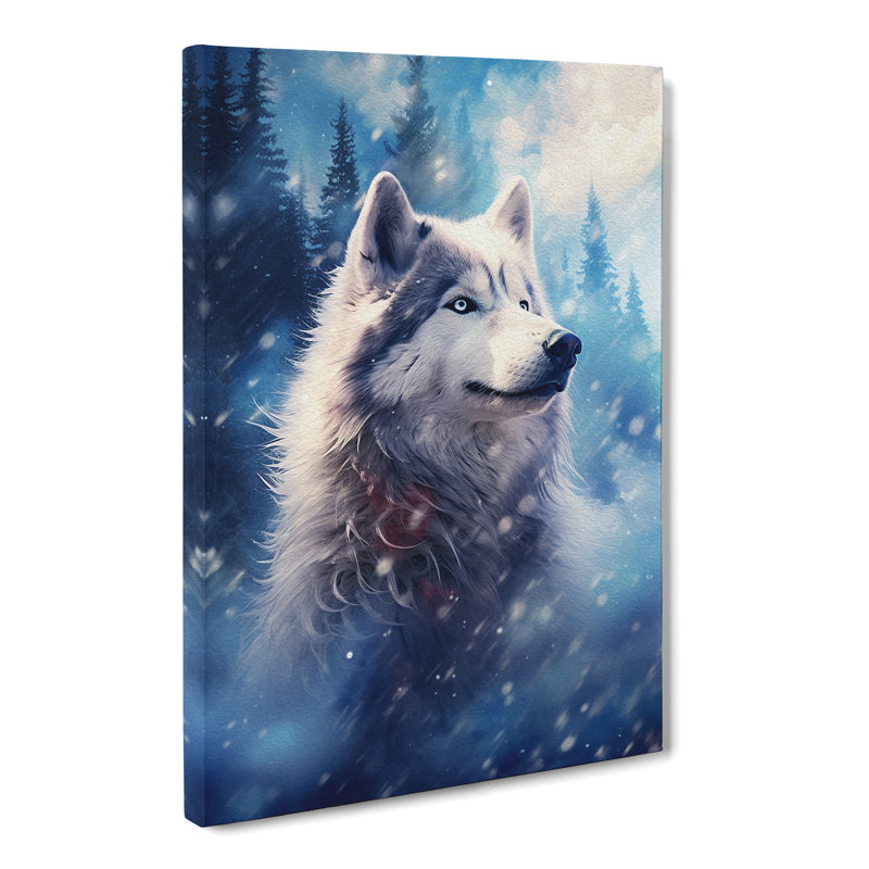 Husky Romanticism No.2 - Wrapped Canvas, 76cm H x 50cm W x 3cm D