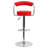Contemporary Swivel Upholstered Faux Leather Adjustable Height Counter Stool with Steel Frame-861379310-886651491-861379311