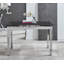 Tierra Modern Glass & Metal Extendable Dining Table Set & 4 Luxury Faux Leather Dining Chairs-1156996942