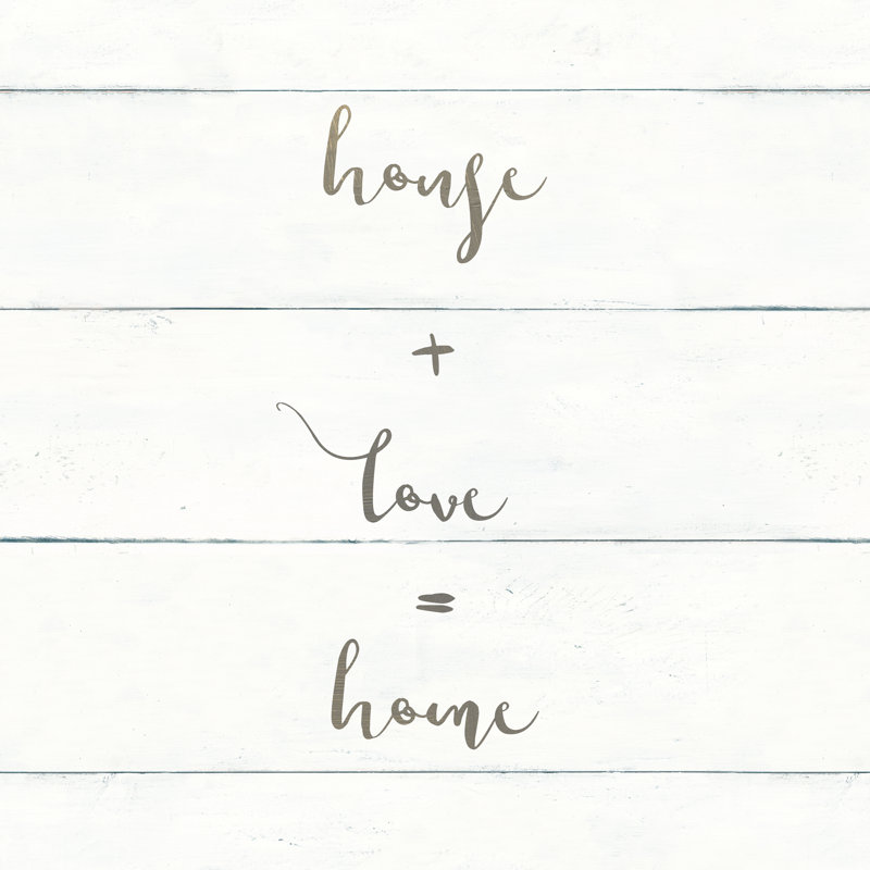 Home Sweet Home IV Shiplap by Wild Apple Portfolio - Wrapped Canvas Print, 51cm H x 51cm W