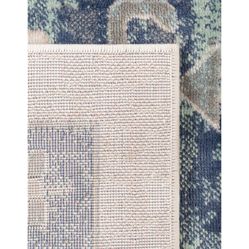 Tapis oriental bleu Shauntrelle, Tapis de couloir 2 pi x 6 pi