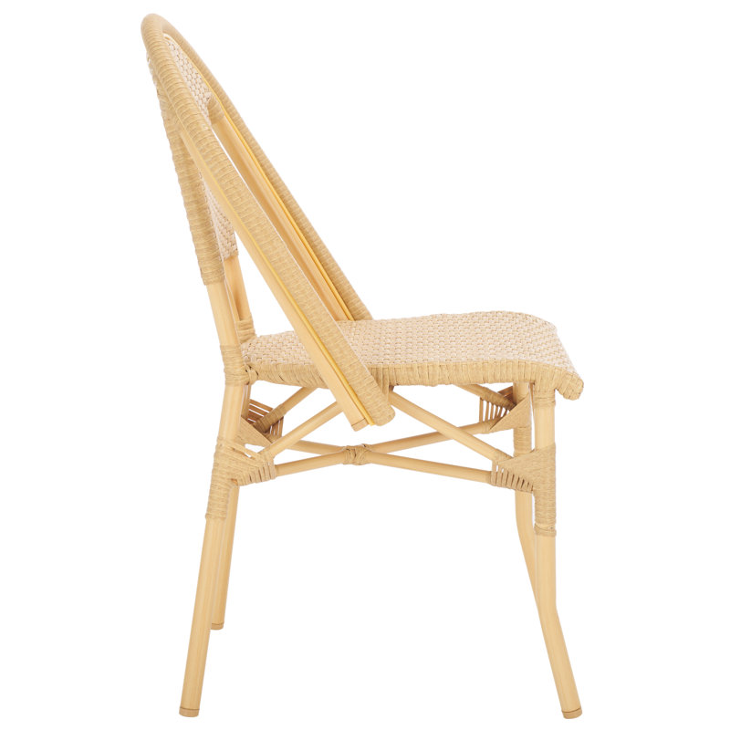 Torino Outdoor Dining Side Chair, Natural Wash/Coffee