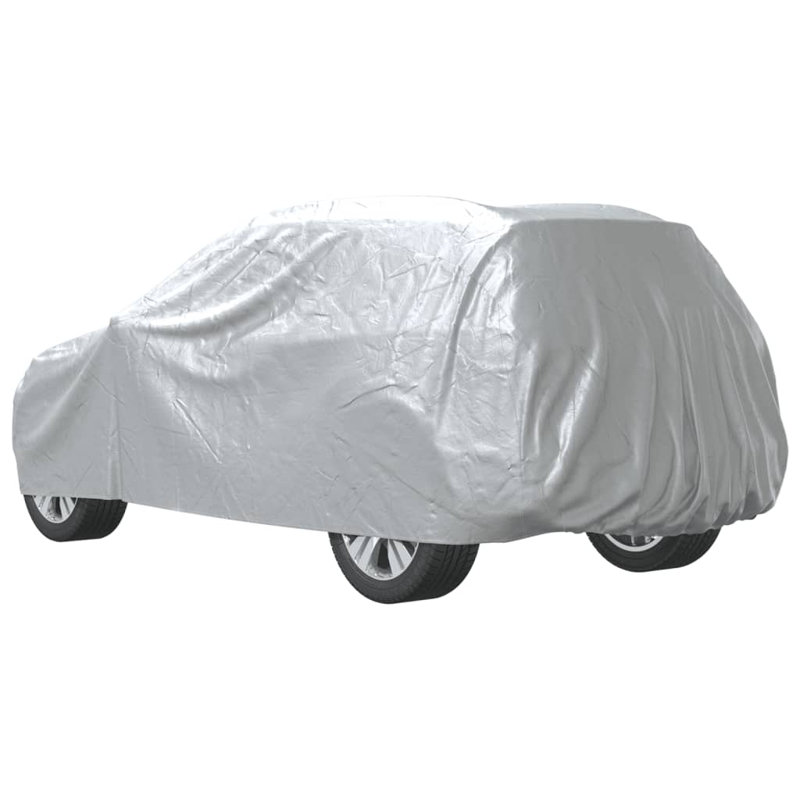 Vidaxl housse de voiture pour VUS avec sangles à boucle Full Silver XL PEVA, H 57,3 po x l 172,8 po x P 73,2 po