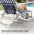 Beach Chair With Face & Arm Holes, 5-Position Adjustable Patio Lounger With Headrest