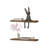 Iva Floating Shelf In Melamine, Mahogany-659957846