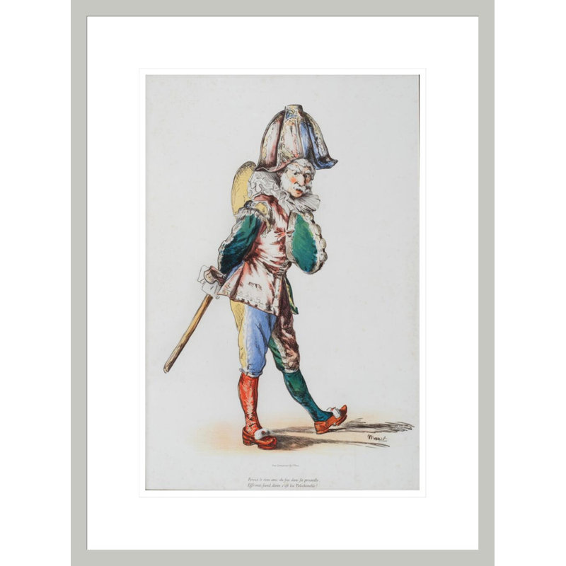 Polchinelle par impression giclée encadrée, 21,75 po H x 16,29 po L