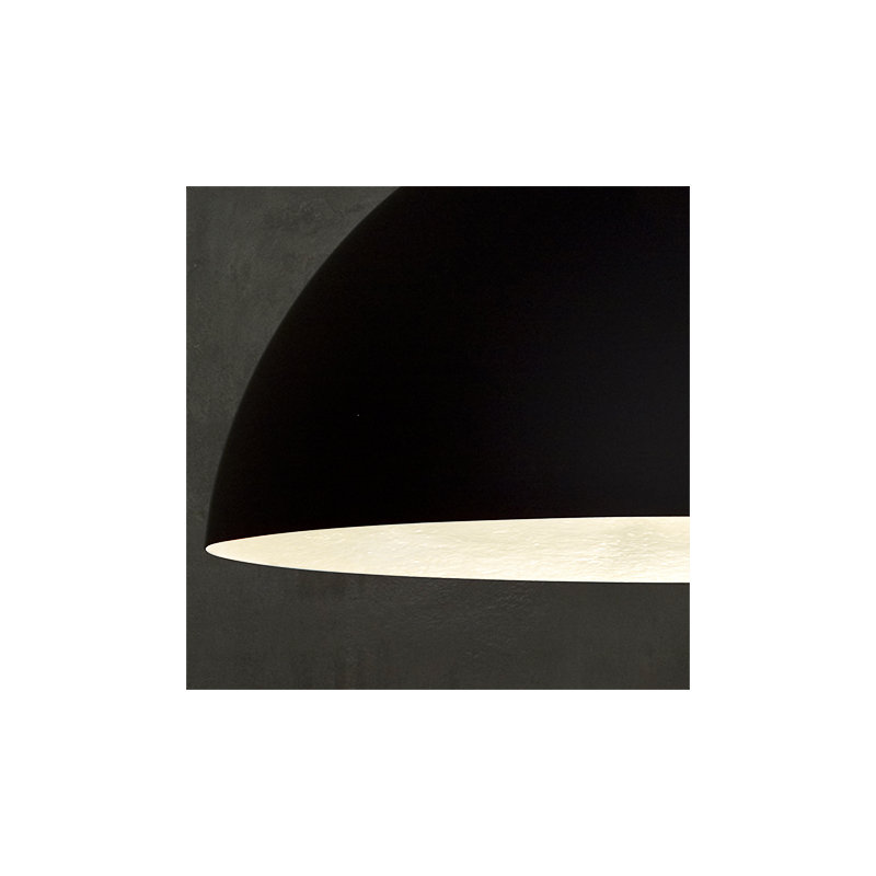 1 - Light Chrome Dome Pendant, Black/White