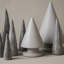 Arbre de Noël en céramique taupe-86815128-86815129