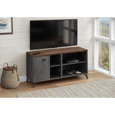 Meuble télé, console de 48 po, meuble multimédia, meuble de rangement, salon, chambre à coucher et stratifié, contemporain, moderne