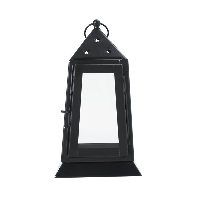 Photophore en métal Festive Finds, H 9 po x l 5 po x P 5 po, Noir, noir, noir, noir